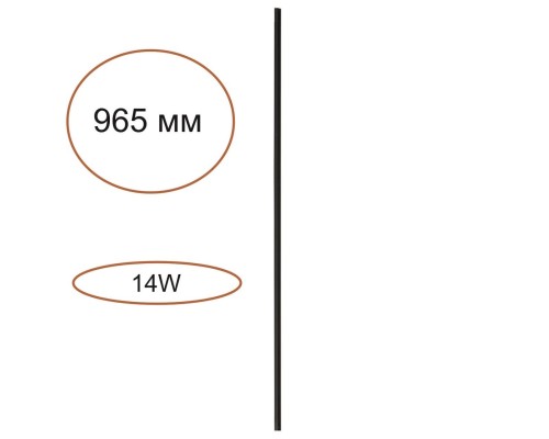 7155/100 HIGHTECH ODL26 Прямой элемент для инсталяции  черный/cиликон/металл IP20 LED 14W 491Лм 3000K 120° 24V FINO