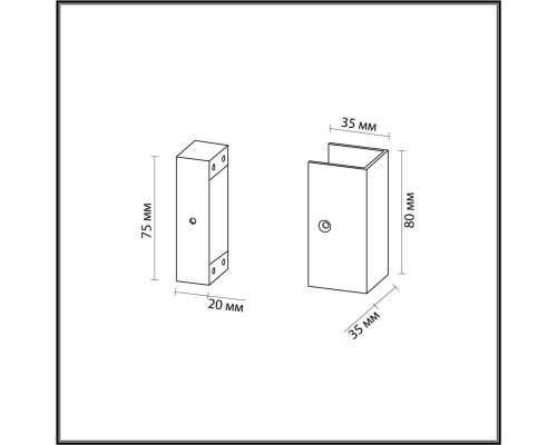 7006/2F HIGHTECH ODL25 262 Фиксатор для накладного монтажа (двухсторонний) IP20 FINO