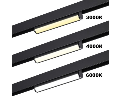 359952 PORT NT25 214 черный Трековый светильник с переключ. цв. темпер. IP20 LED 3000К\4000К\6000К 18W 90-240V VECTOR