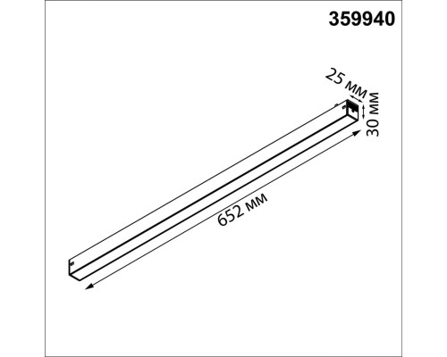359940 PORT NT25 208 черный Трековый светильник с переключ. цв. темпер. IP20 LED 3000К\4000К\6000К 30W 90-240V VECTOR