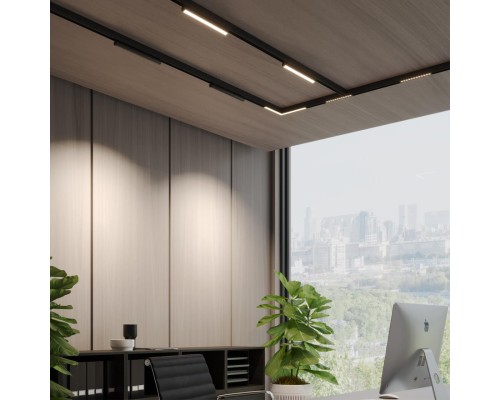 359946 PORT NT25 214 черный Трековый светильник с переключ. цв. темпер. IP20 LED 3000К\4000К\6000К 10W 90-240V VECTOR