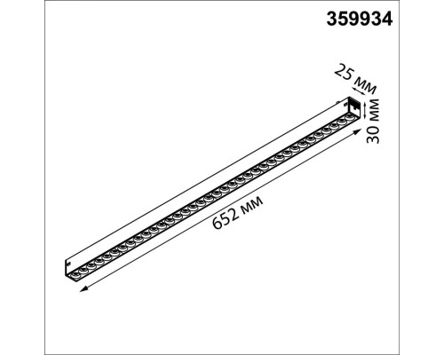 359934 PORT NT25 208 черный Трековый светильник с переключ. цв. темпер. IP20 LED 3000К\4000К\6000К 30W 90-240V VECTOR