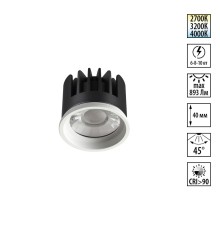 359821 DIOD NT25 492 белый Модуль светодиодный с переключ. цв. температуры и мощности IP20 LED 6/8/10W 180-265V 2700К\3200К\4000К MOD