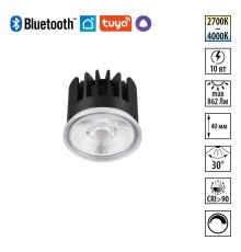 359814 DIOD NT25 486 черный Модуль диммир. со сменой цв. температуры (пульт 359640/Tuya Smart Life) IP20 LED 10W 180-265V 2700-4000К MOD