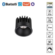 359816 DIOD NT25 490 черный Модуль диммир. со сменой цв. температуры (пульт 359640/Tuya Smart Life) IP20 LED 10W 180-265V 2700-4000К MOD