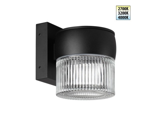 359717 STREET NT25 718 черный Светильник ландшафтный с переключателем цв. температуры IP65 LED 8W 100-240V 2700К/3200К/4000К ESTIMA