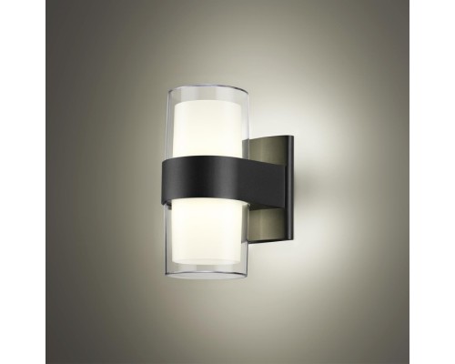 359298 STREET NT24 000 черный Светильник ландшафтный настенный IP65 LED 16W 4000K 175-265V OPAL