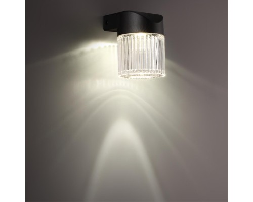 359291 STREET NT24 000 черный Светильник ландшафтный настенный IP65 LED 7W 4000K 175-265V ESTIMA