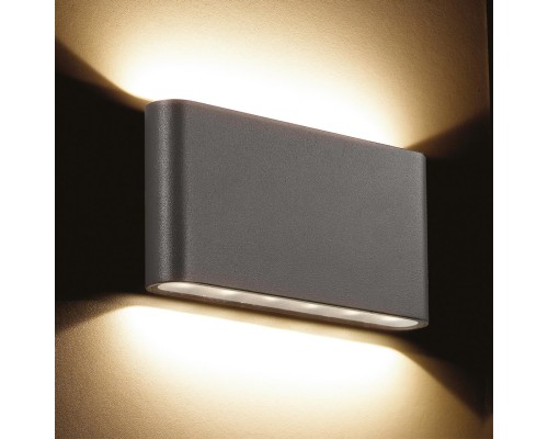 Уличный настенный светодиодный светильник Novotech 357422 Kaimas 6 Вт 3000К, темно-серый