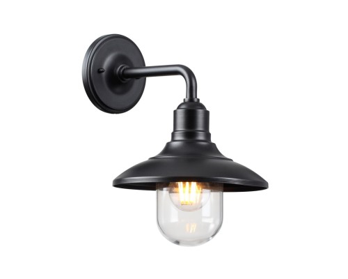 4965/1W NATURE ODL22 713 черный/стекло Ландшафтный настен.светильник E27 1*60W IP44 CAMPA