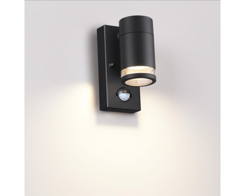 6605/1W HIGHTECH ODL23 563 черный/металл/пвх стойкий к УФ излучению Настенный св-к IP44 LED GU10 7W MOTTO