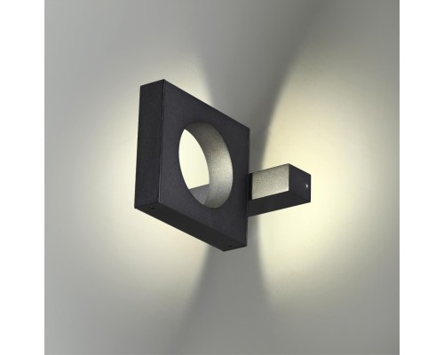 6653/5WL NATURE ODL24 623 черный/металл/акрил Уличный настенный светильник IP54 LED 5W 4000K AC85-265V COMO