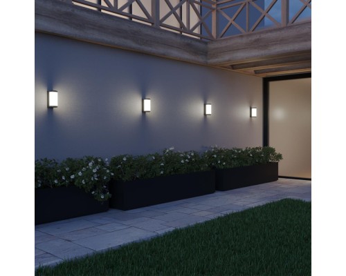 359300 STREET NT24 000 черный Светильник ландшафтный настенный IP65 LED 6W 4000K 180-265V OPAL