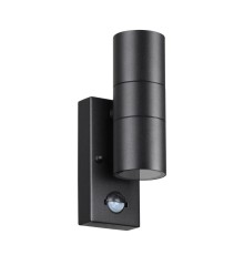 4389/2W HIGHTECH ODL23 561 черный/металл/пвх стойкий к УФ излучению Настенный светильник с датчиком движения IP44 LED GU10 7W MOTTO