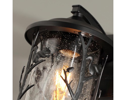 4963/1W NATURE ODL22 579 черный/стекло Ландшафтный настен.светильник E27 1*60W IP44 CUITA