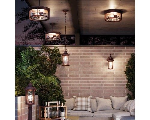 4961/1W NATURE ODL22 577 темно-коричневый/стекло Ландшафтный  настенный светильник E27 1*60W IP44 MAVRET