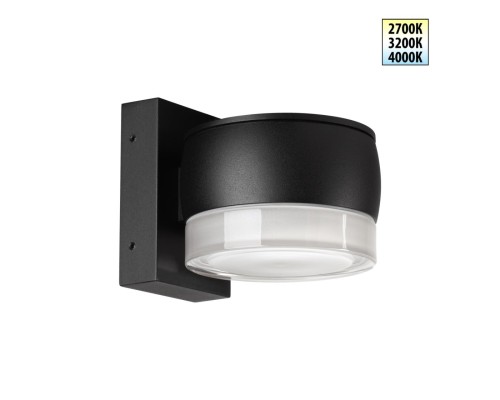 359719 STREET NT25 716 черный Светильник ландшафтный с переключателем цв. температуры IP65 LED 8W 100-240V 2700К/3200К/4000К ESTIMA