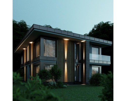 7071/8WL NATURE ODL25 723 Настенный светильник металл/стекло IP65 LED 8W 3000K 45° AC85~265V LONG