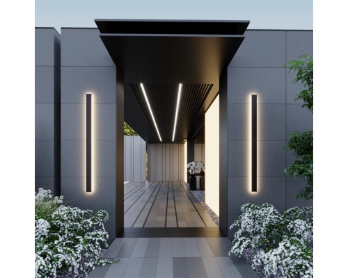 4379/36WL HIGHTECH ODL23 239 черный/металл Настенный светильник IP54 LED 36W 1300Лм 3000K FIBI