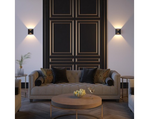 Накладной светодиодный светильник Odeon Light 3907/10WL Tibro черный LED 10 Вт 3500K