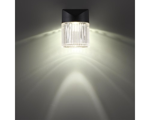 359291 STREET NT24 000 черный Светильник ландшафтный настенный IP65 LED 7W 4000K 175-265V ESTIMA