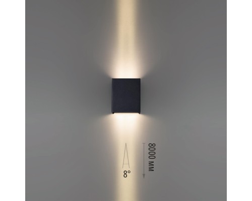 7188/10WL NATURE ODL26 Фасадный светильник черный/металл IP65 LED 2*5W 3000K 8° 85-265V ARROW