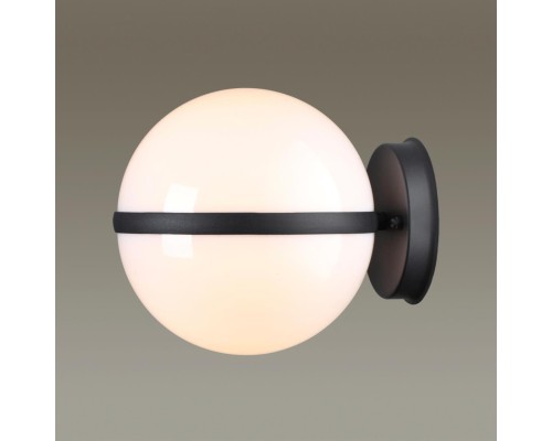 4832/1W NATURE ODL21 563 черный/акрил Ландшафтный настенный светильник E27 1*10W IP44 LOMEO LOMEO