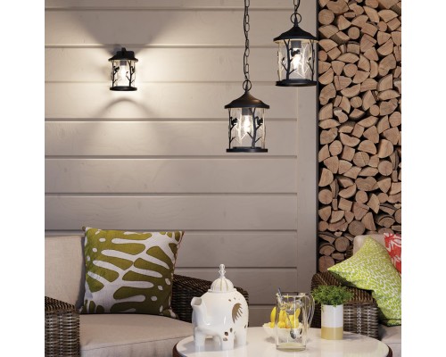 4963/1W NATURE ODL22 579 черный/стекло Ландшафтный настен.светильник E27 1*60W IP44 CUITA