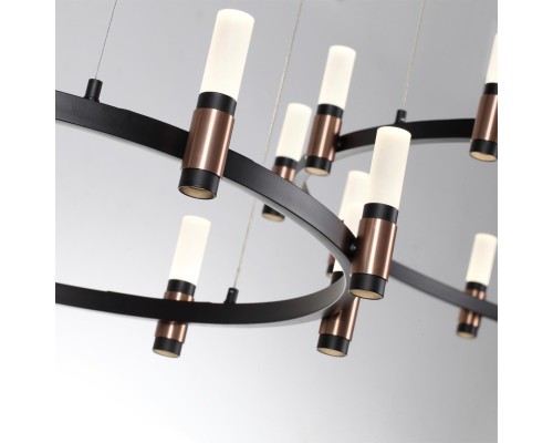 5009/98LA L-VISION ODL23 385 матовый черный/ ант.бронза/белый/металл/акрил Люстра LED 98W 4000K 2500Лм CANDEL