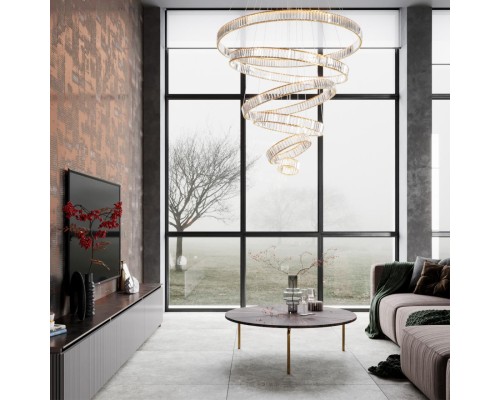 5015/260L L-VISION ODL23 427 золотой/прозрачный металл/хрусталь Люстра LED 260W 4000K 30600Лм VEKIA