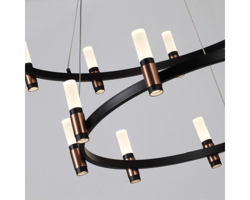 5009/98L L-VISION ODL23 387 матовый черный/ ант.бронза/белый/металл/акрил Люстра LED 98W 4000K 2500Лм CANDEL