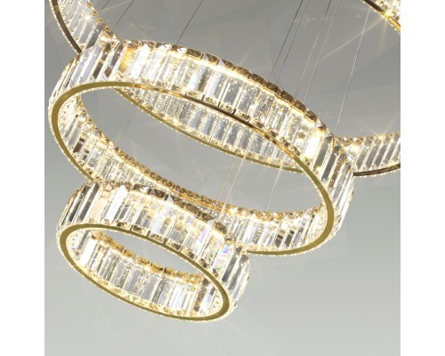 5015/88L L-VISION ODL23 427 золотой/прозрачный металл/хрусталь Люстра LED 88W 4000K 10200Лм VEKIA