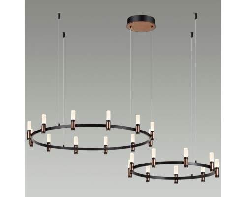 5009/98LA L-VISION ODL23 385 матовый черный/ ант.бронза/белый/металл/акрил Люстра LED 98W 4000K 2500Лм CANDEL