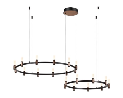 5009/98LA L-VISION ODL23 385 матовый черный/ ант.бронза/белый/металл/акрил Люстра LED 98W 4000K 2500Лм CANDEL