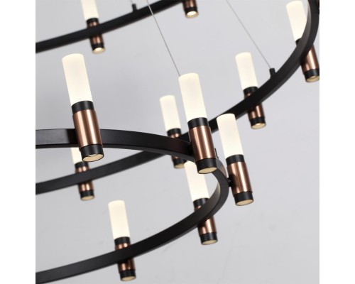 5009/204L L-VISION ODL23 387 матовый черный/ ант.бронза/белый/металл/акрил Люстра LED 204W 4000K 4000Лм CANDEL