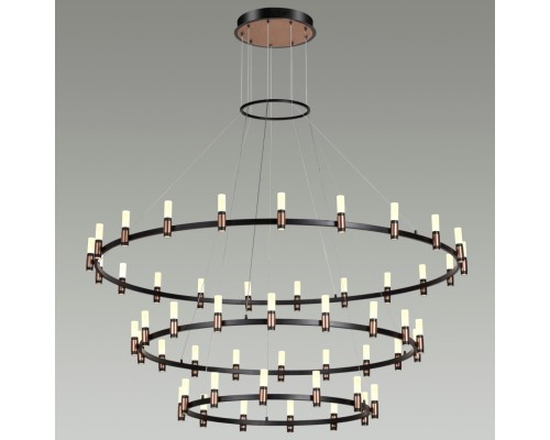 5009/204L L-VISION ODL23 387 матовый черный/ ант.бронза/белый/металл/акрил Люстра LED 204W 4000K 4000Лм CANDEL