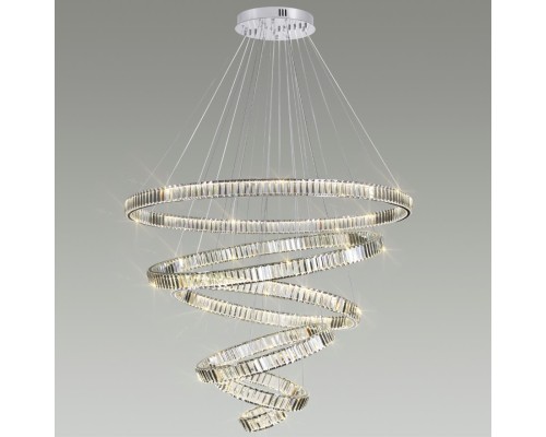 4930/260L L-VISION ODL24 491 хром/прозрачный металл/хрусталь Люстра LED 260W 4000K 30600Лм VEKIA
