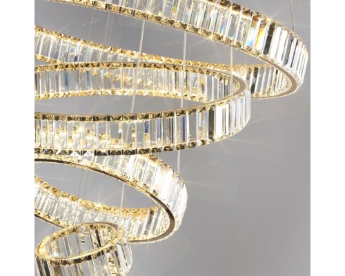 5015/260L L-VISION ODL23 427 золотой/прозрачный металл/хрусталь Люстра LED 260W 4000K 30600Лм VEKIA