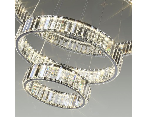 4930/88L L-VISION ODL24 491 хром/прозрачный металл/хрусталь Люстра LED 88W 4000K 10200Лм VEKIA