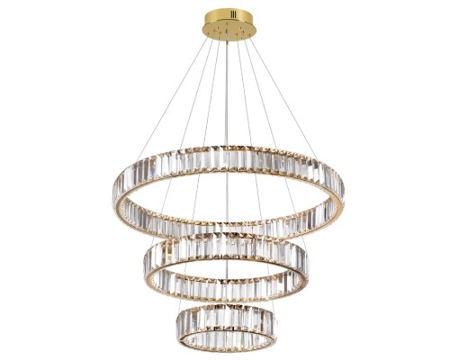 5015/88L L-VISION ODL23 427 золотой/прозрачный металл/хрусталь Люстра LED 88W 4000K 10200Лм VEKIA