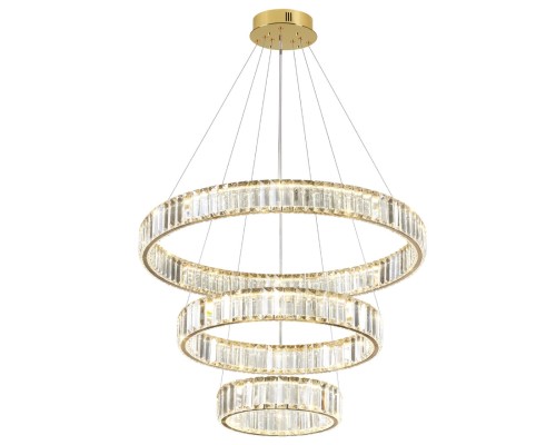 5015/88L L-VISION ODL23 427 золотой/прозрачный металл/хрусталь Люстра LED 88W 4000K 10200Лм VEKIA