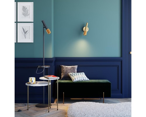 4237/1W HIGHTECH ODL21 169 золотист/металл Настенный светильник выкл на плафоне IP20 LED GU10 10W MEHARI