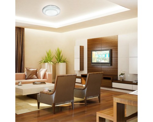 2041/ELN PALE SN 197 Светильник пластик/белый/прозрачный LED 76Вт 3000/4000/6000K D450 IP43 CCT FLOORS