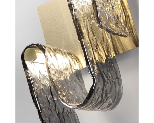 5106/11WL L-VISION  ODL26 золотой брашинг/дымчатый металл/стекло Настенный светильник LED x 11W 4000K FLOW