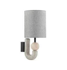 5410/1WA MODERN ODL_EX23 31 черный матов./серый металл/полирезин/ткань Бра E14 1*40W BAGEL