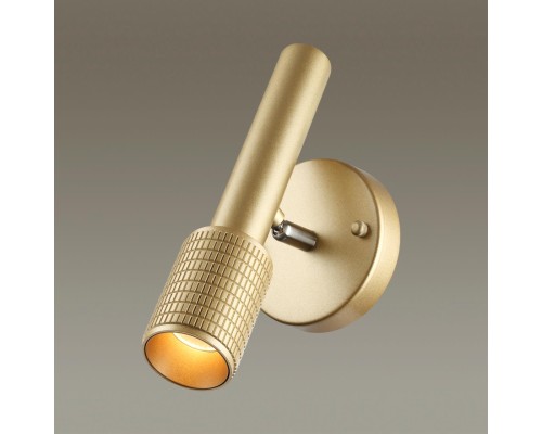 4237/1W HIGHTECH ODL21 169 золотист/металл Настенный светильник выкл на плафоне IP20 LED GU10 10W MEHARI