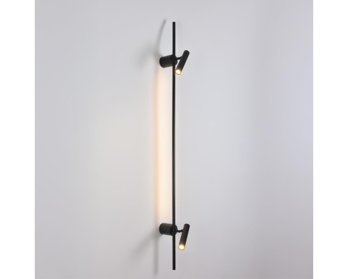 8438/13WL LEDIO LN27 430  черный, металл Бра LED 2х3W + LED-подсветка 7W 3000K 220V TOINT