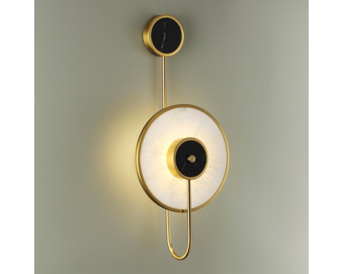 4312/5WL MIDCENT ODL22 125 светлый/черный мрамор/черный металл Настенный светильник IP20 LED 5W 391Лм 3000K NAXOS