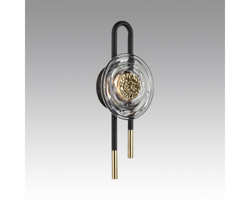5407/6WL MODERN ODL_EX24 27 черный/золотой/металл/стекло Бра LED 6W 3000K 688Лм MAGNET