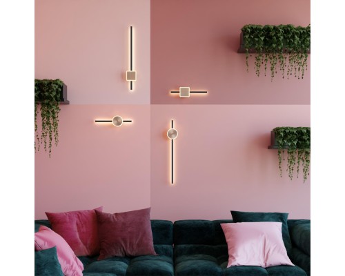 4257/12WL HIGHTECH ODL21 119 черн/античн. бронза/металл Настенный светильник IP20 LED 12W 764Лм 3000K STILO